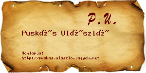 Puskás Ulászló névjegykártya